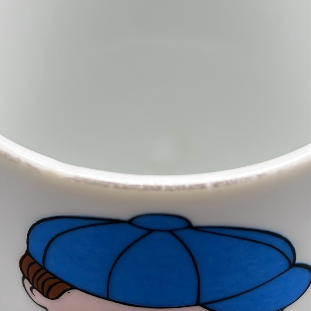 Vintage Mug with Blue Cartoon Baseball Player Mug - Picture 7 of 10
